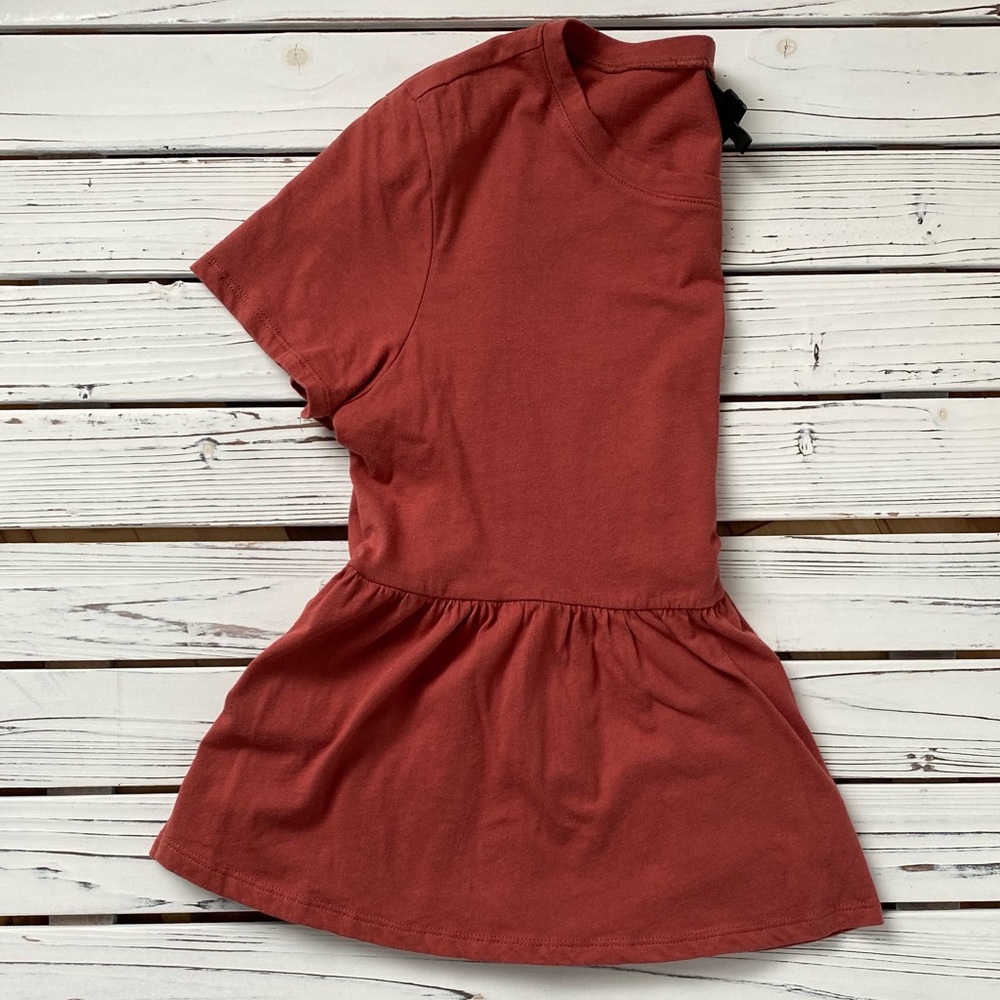Boutique Rust Peplum Top
